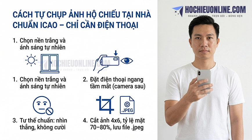 cách tự chụp ảnh làm hộ chiếu