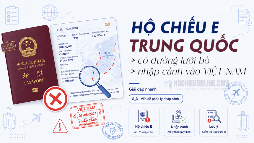 hộ chiếu e trung quốc có đường lưỡi bò
