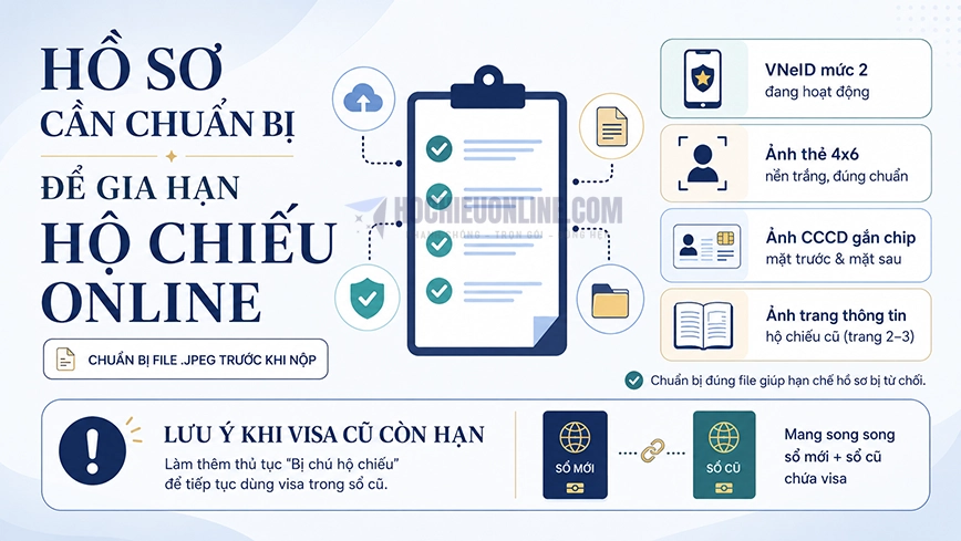 hồ sơ chuẩn bị để gia hạn hộ chiếu