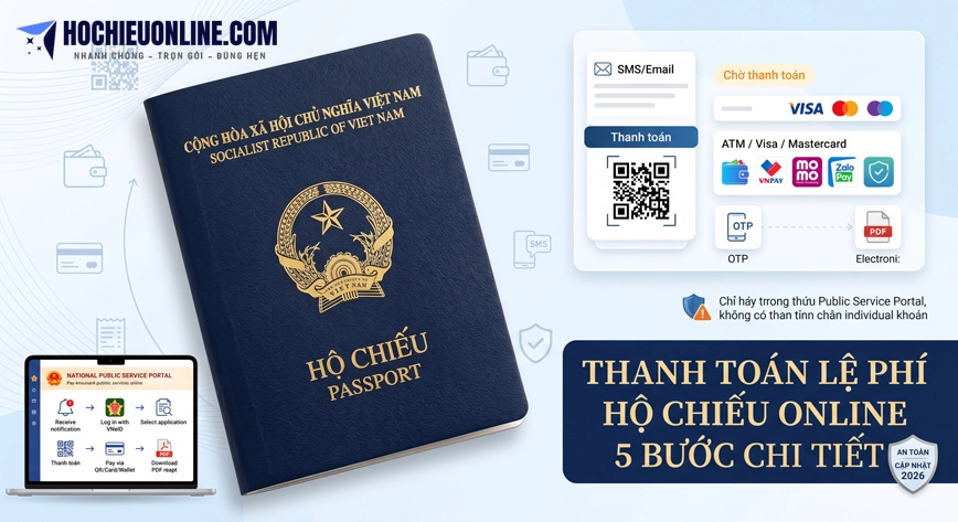 hướng dẫn thanh toán lệ phí làm hộ chiếu