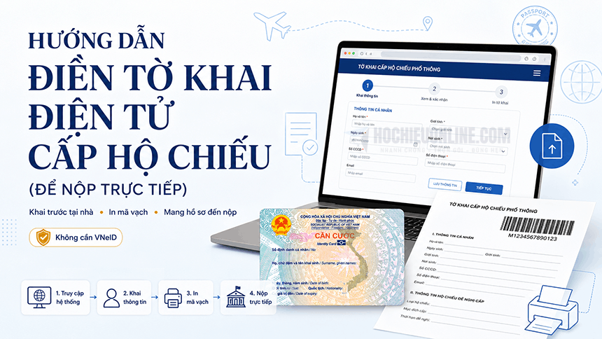 cách điền tờ khai điện tử cấp hộ chiếu
