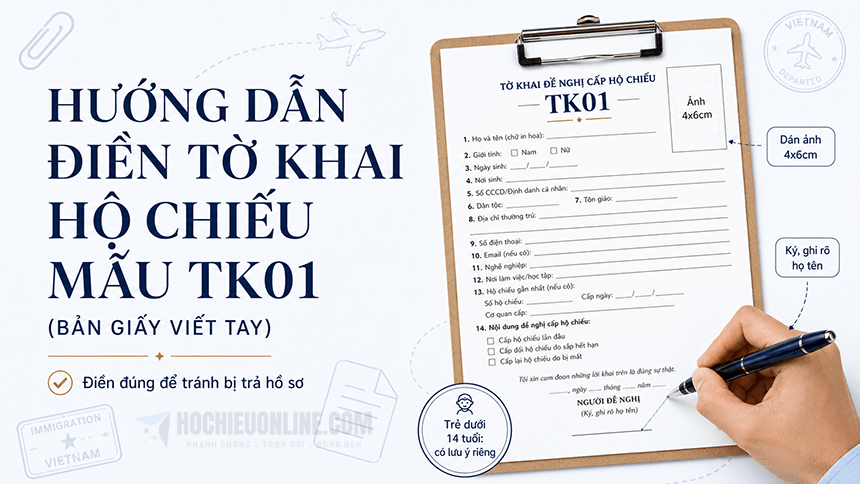 cách điền tờ khai hộ chiếu tk01