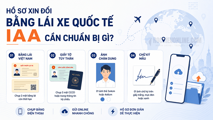 hồ sơ xin đổi bằng lái xe quốc tế IAA