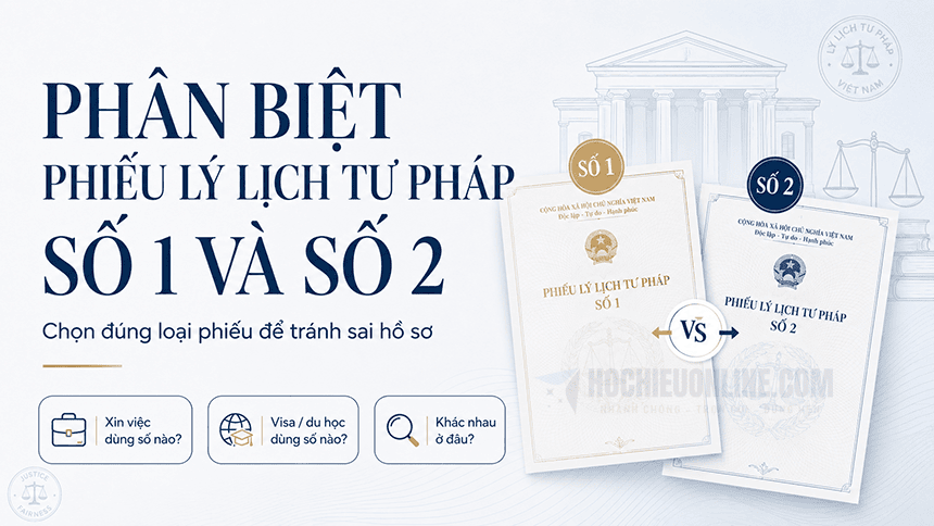 phân biệt phiếu lý lịch tư pháp số 1 và số 2