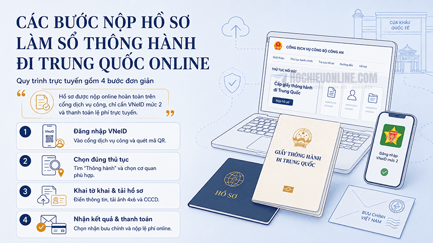quy trình làm giấy thông hành đi trung quốc