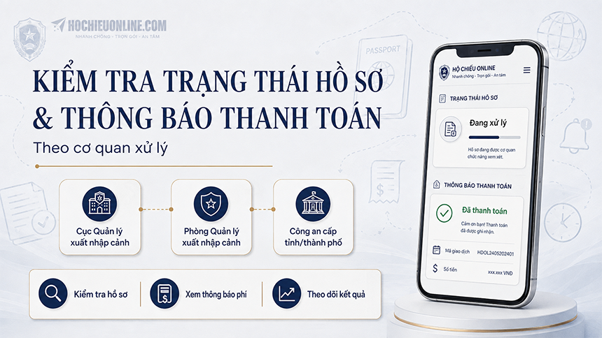 tra cứu thời gian làm passport online và tình trạng hồ sơ 