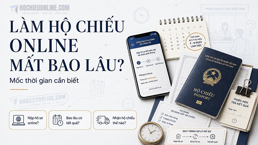 làm hộ chiếu online mất bao lâu