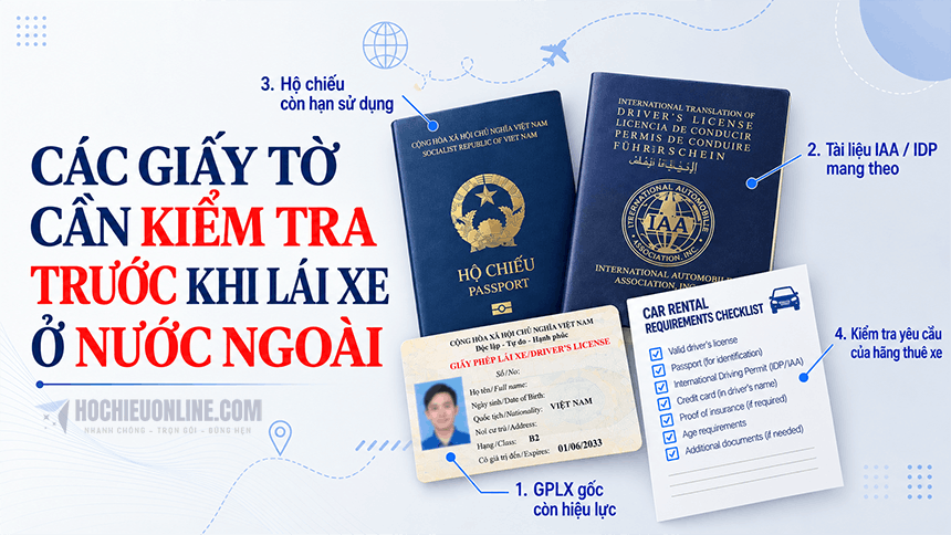 các giấy tờ cần kiểm tra trước khi lái xe ở nước ngoài