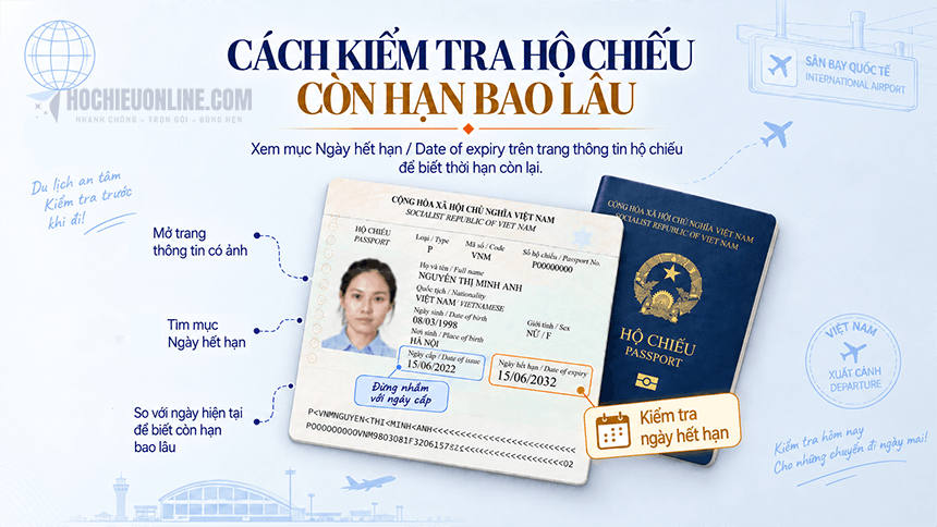 cách kiểm tra hộ chiếu còn hạn bao lâu