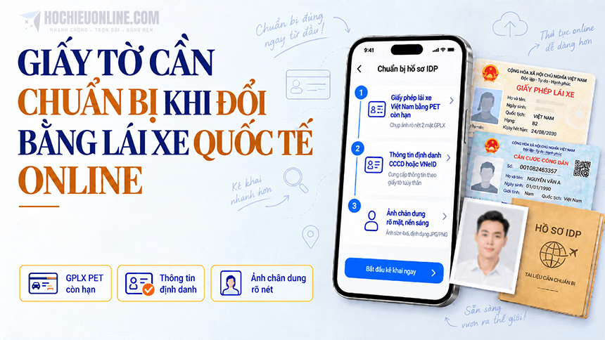giấy tờ cần chuẩn bị khi đổi bằng lái xe quốc tế online