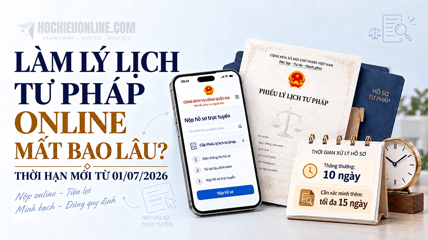 làm lý lịch tư pháp online mất bao lâu