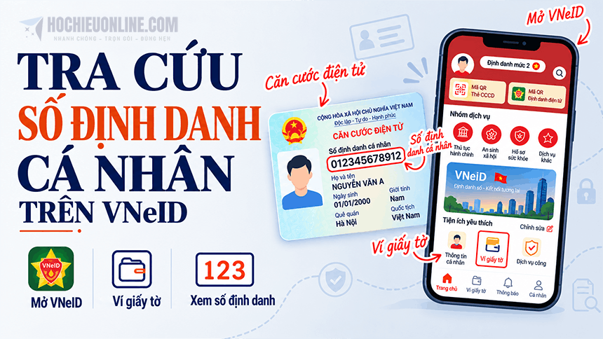 tra cứu số định danh cá nhân trên VNeID